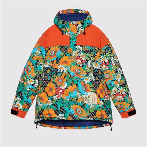 the north face x gucci floral jacket|north face Gucci t shirt.